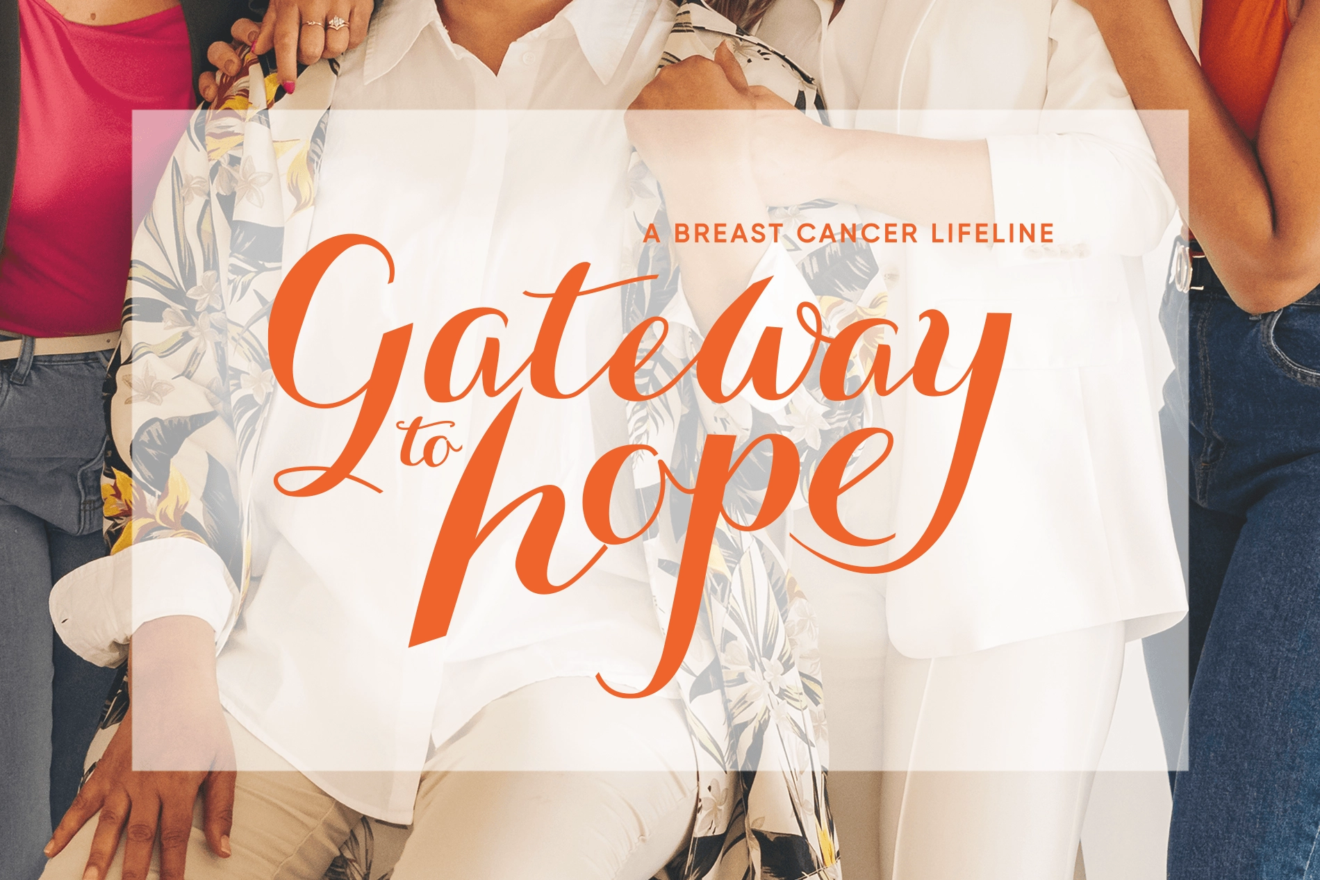 Gateway to Hope's brand refresh - logo overlaid on lifestyle image of diverse women.