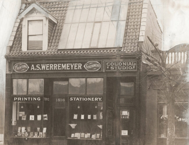 Historical photo of the exterior of Werremyer healthcare marketing agency.