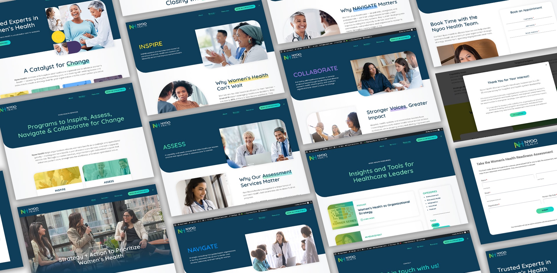 Nyoo Health website screen shots